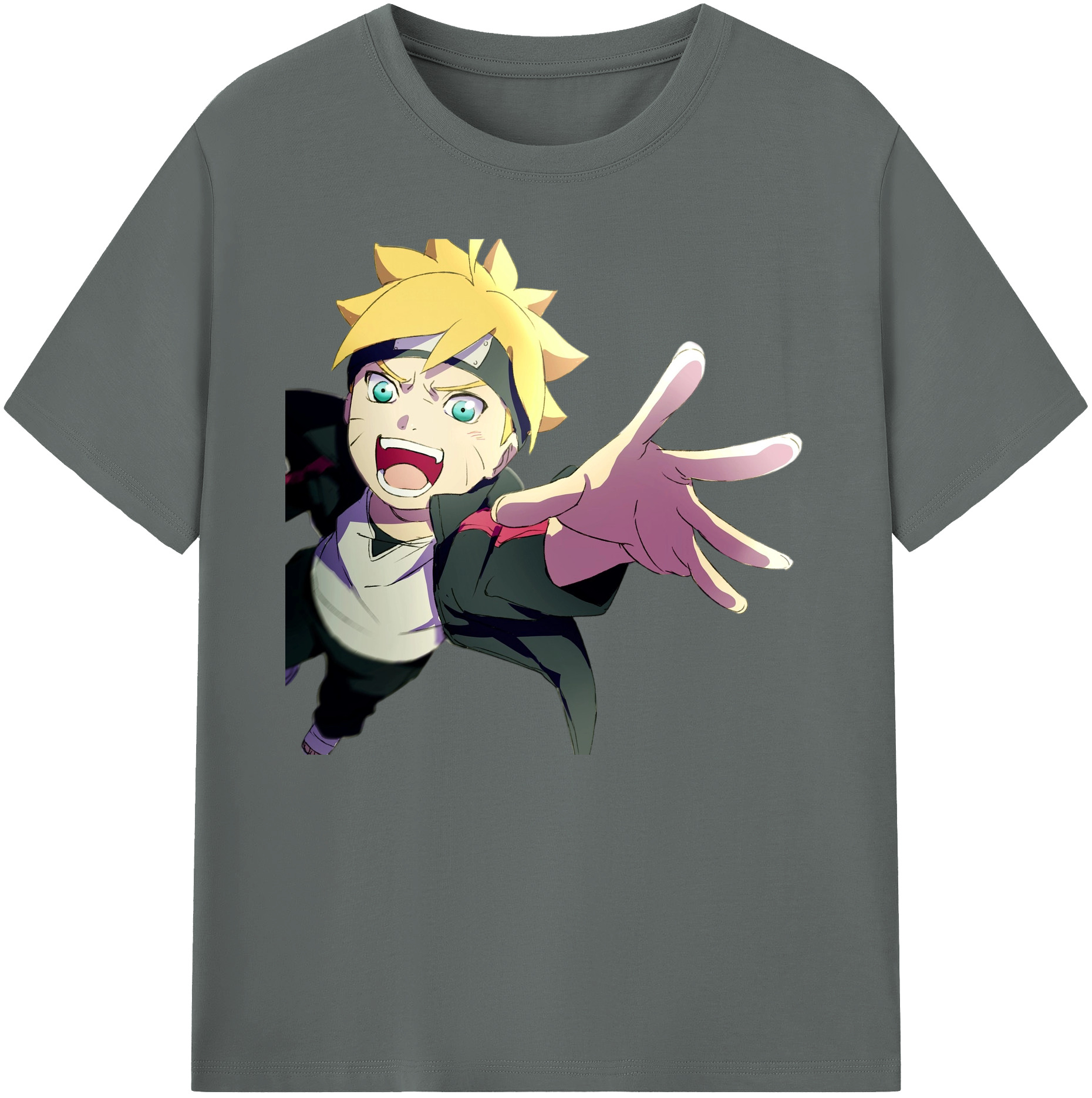 （画像用） NARUTO -ナルト- うずまき ボルト Uzumaki Boruto 綿100％ メンズ半袖Tシャツ｜肌触りやわらか＆通気性